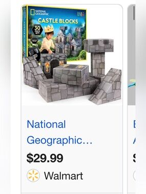National Geographic Castle Blocks Playset - Blue & Yellow Packaging